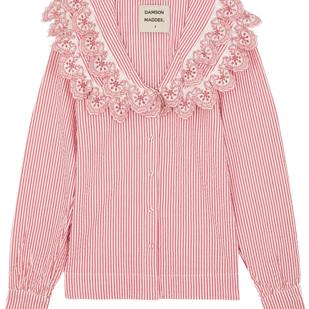 Damson Madder Pink Striped Romilda Blouse